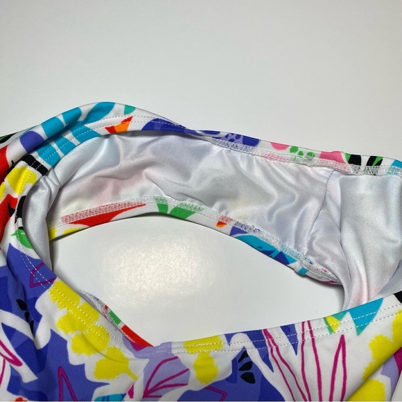 NWT Caribbean Joe Shirred One Piece Swim Tummy Control Adjustable Strap Bathing - Picture 8 of 8